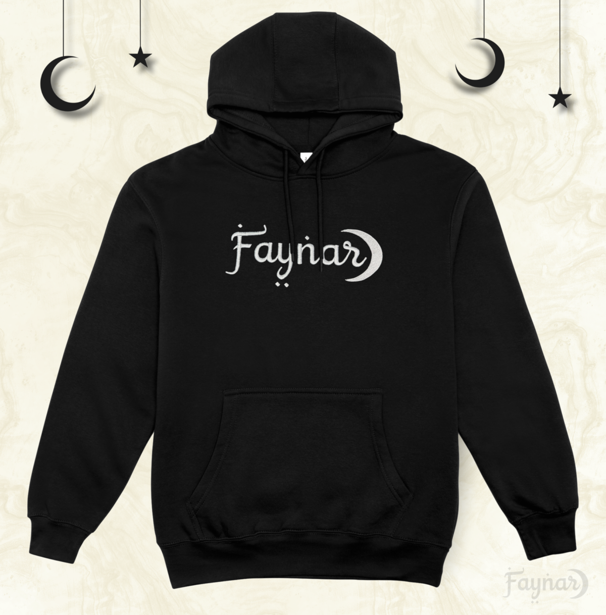 Faynar Unisex Hoodie – Black