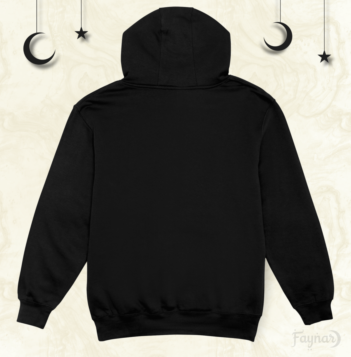 Faynar Unisex Hoodie – Black - Image 2