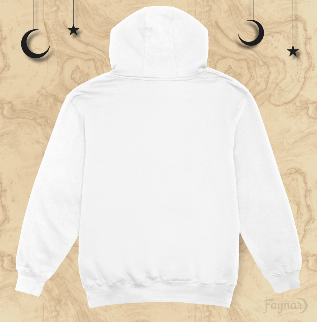 Faynar Unisex Hoodie – White - Image 2